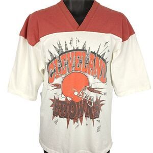 Cleveland Browns T Shirt Jersey Vintage 80s NFL Football True Fan Mens Small